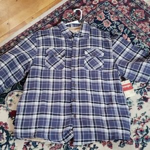 Men's Wrangler fleece lined flannel shirt